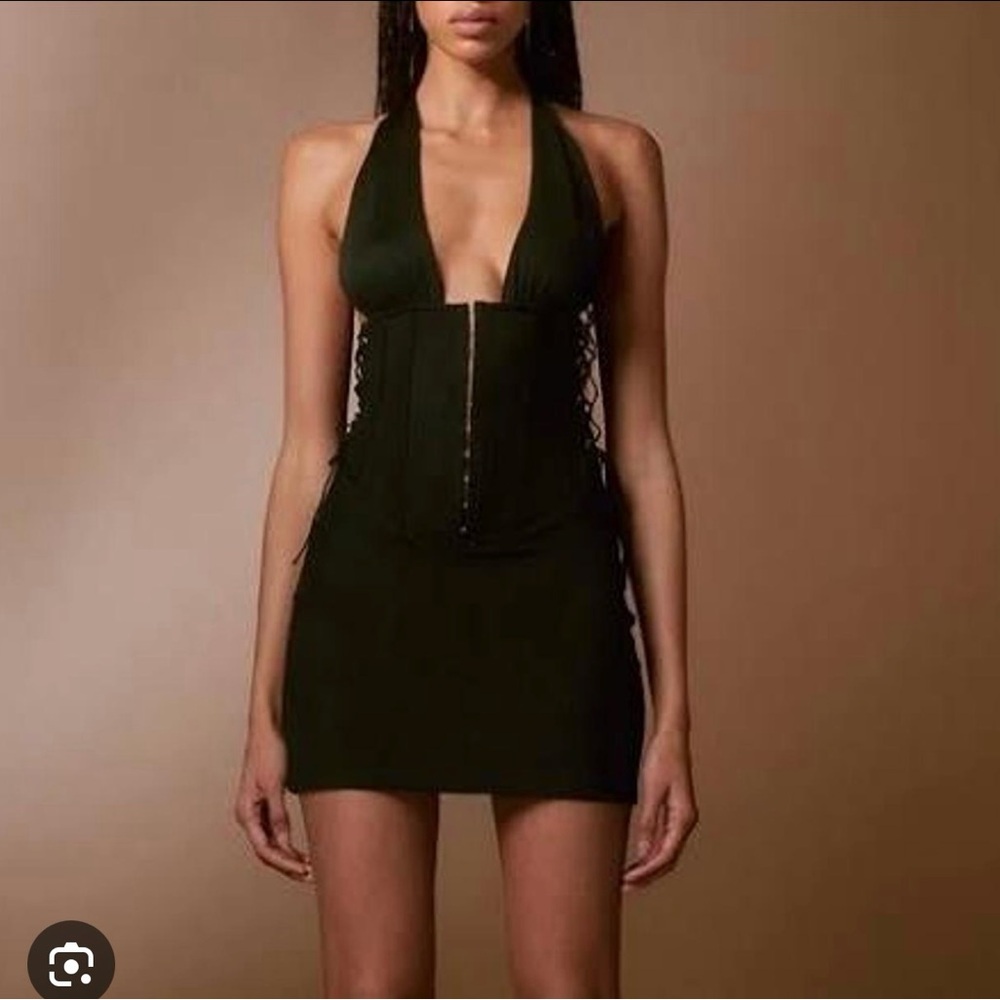 I AM GIA Black Halter Mini Dress